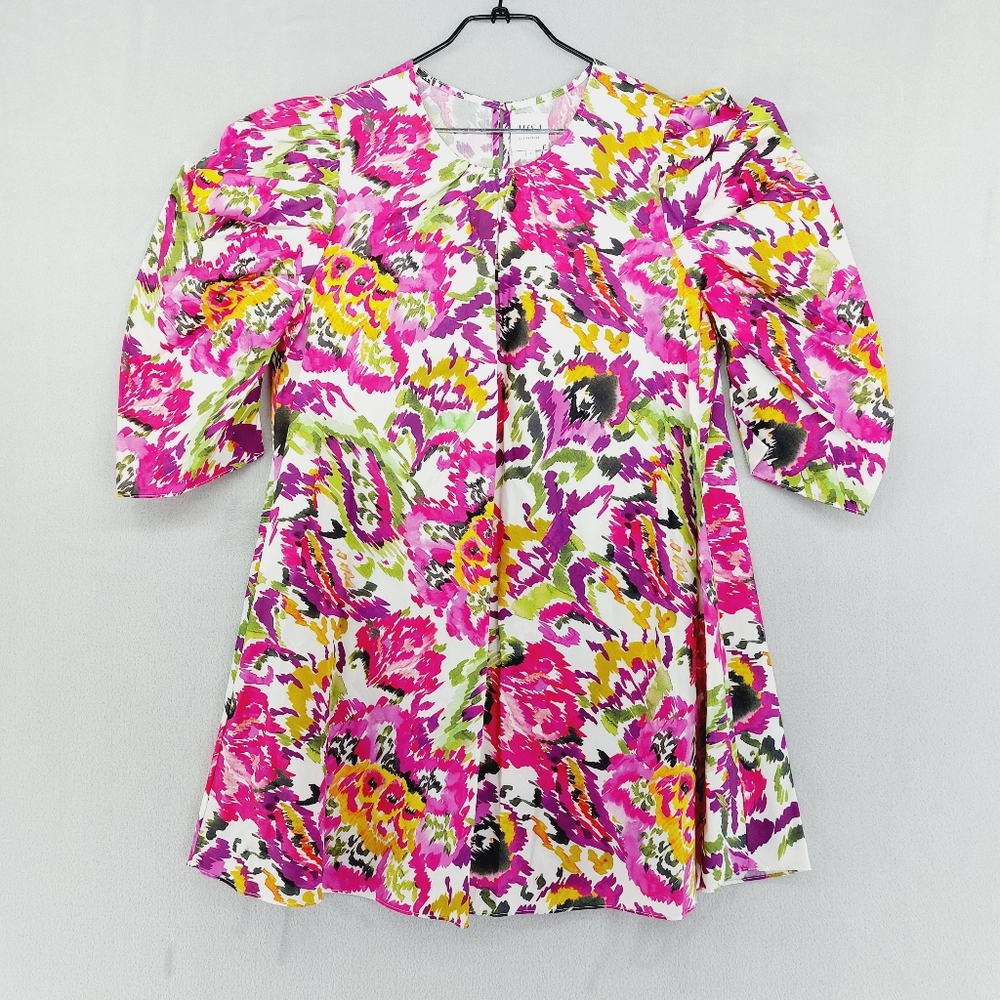 NEW Misa Emilia Pink Floral Summer Barbie Mini Dress P3188 - Picture 2 of 11